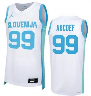 99 ABCDEF Slovenia Limited Home Jersey white